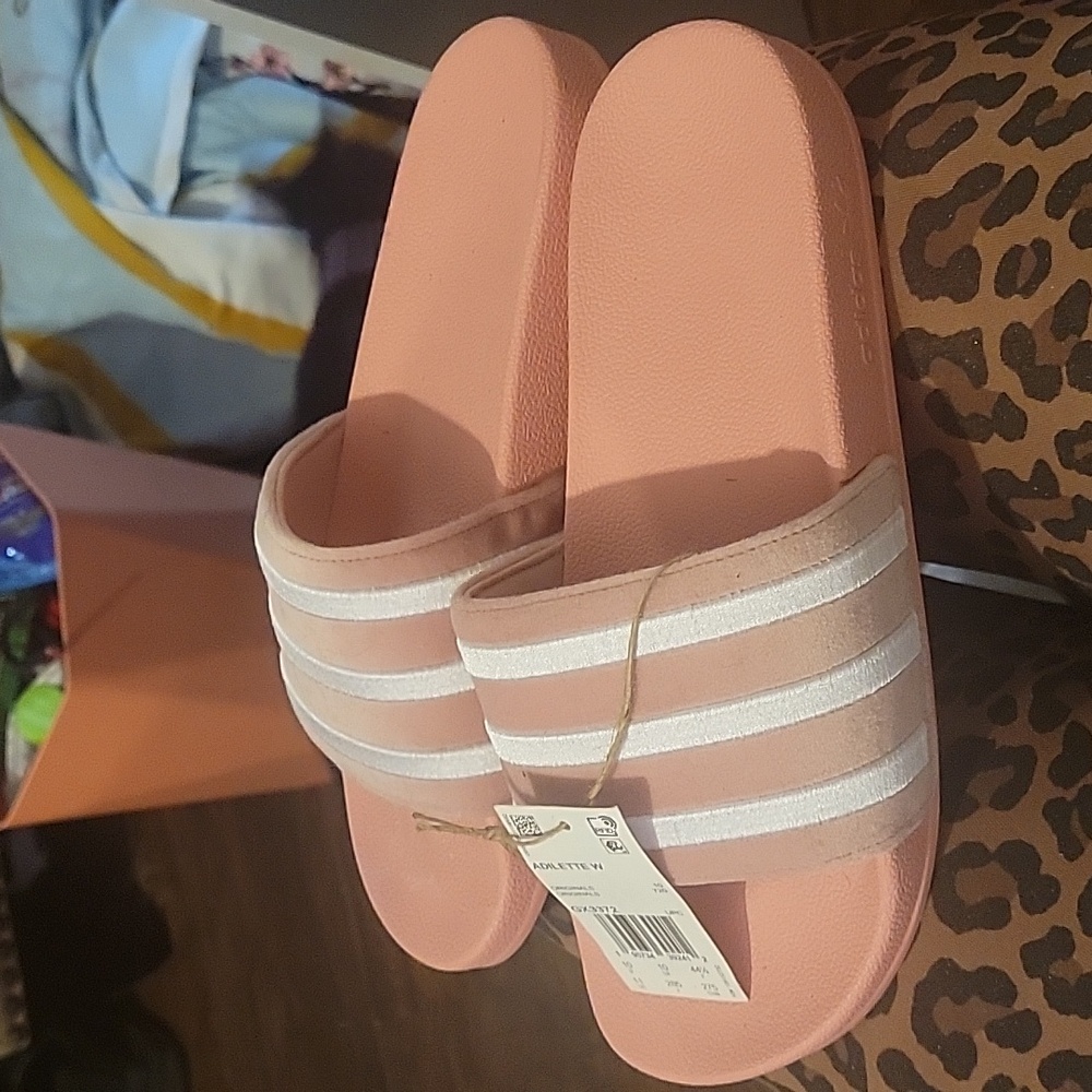 Pink Adidas Slides - Picture 3 of 4